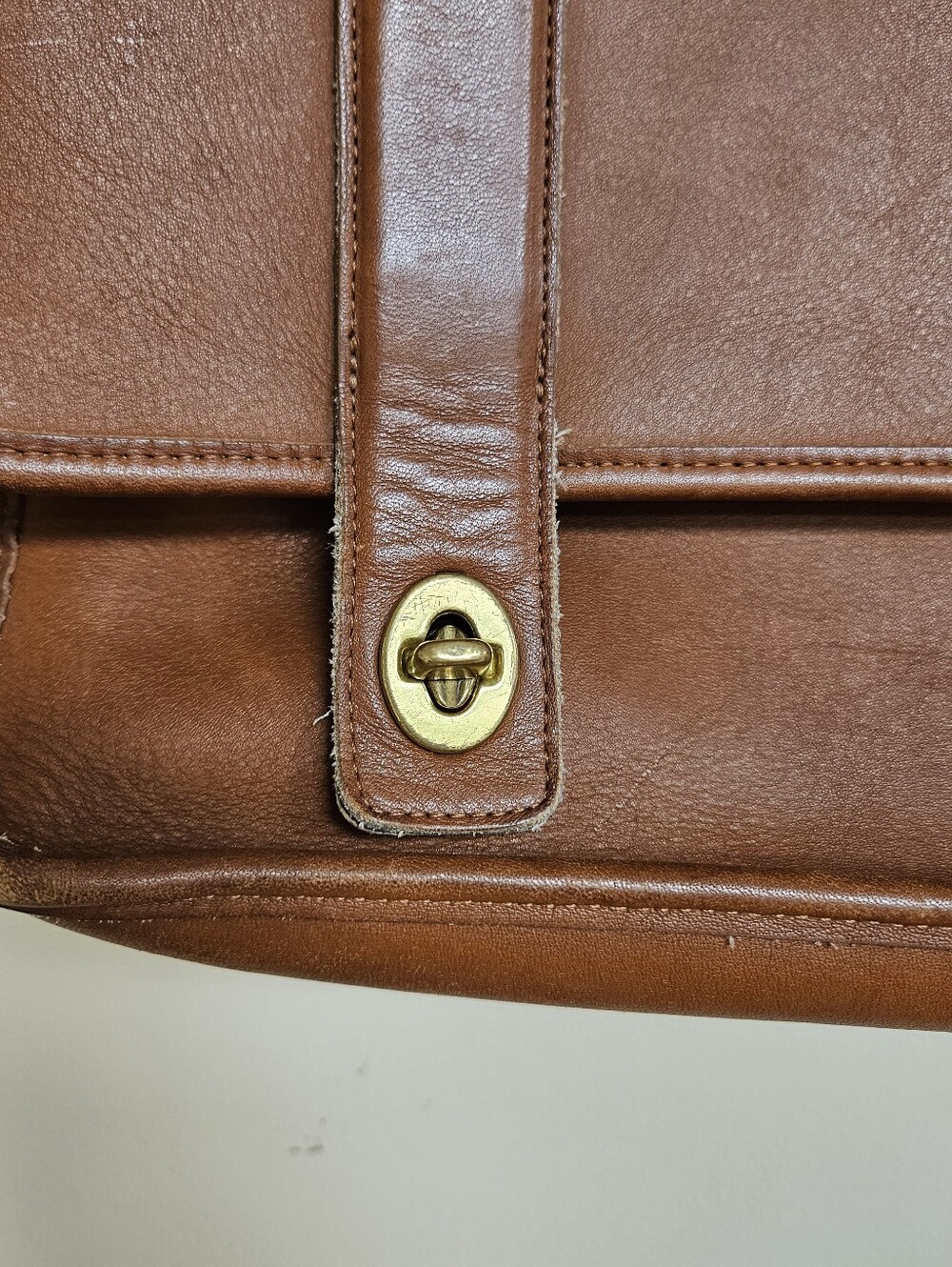 VTG COACH Bag Briefcase Business Men's Leather 5274 Essex Brief Cognac Brown - Picture 7 of 16